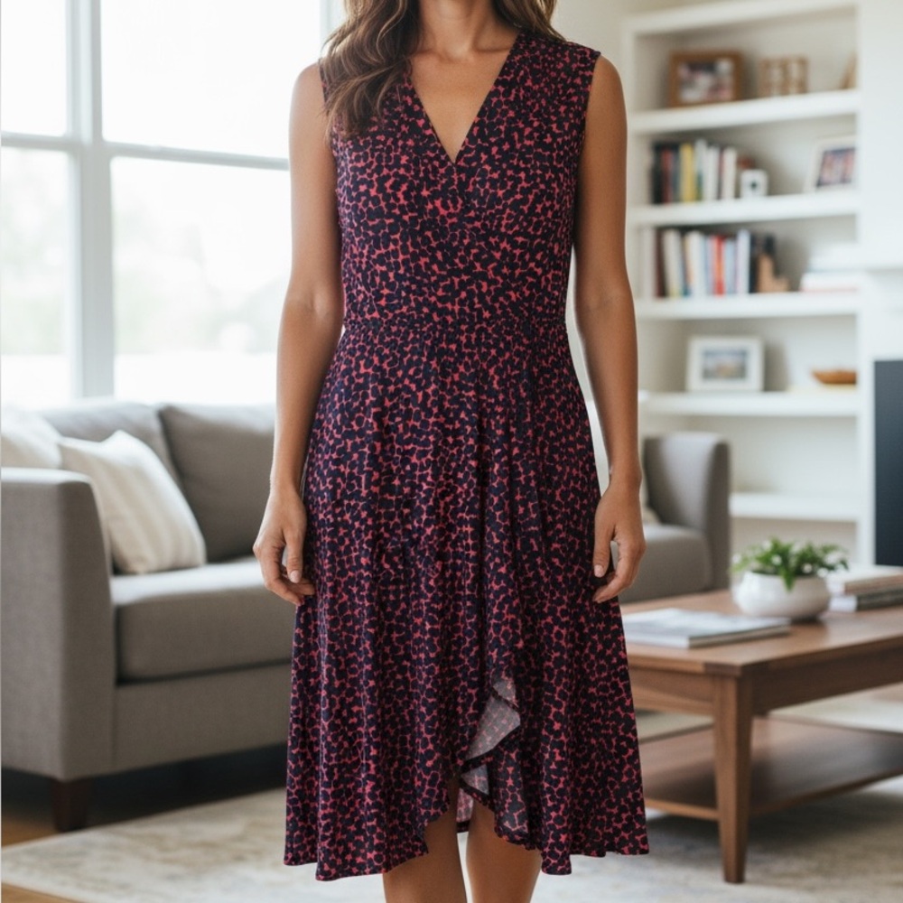 Elegant Black and Red Women's Dress